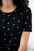 Women summer pajama set Black Hearts shirt + Pants